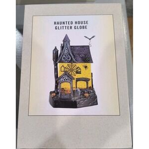 Cracker Barrel Haunted House Glitter Globe 11" Tall Halloween Decor NEW 2025